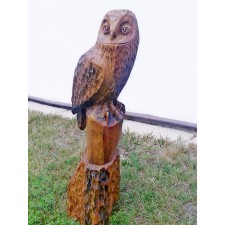 obrázek Dřevěná socha - Sovička malá I